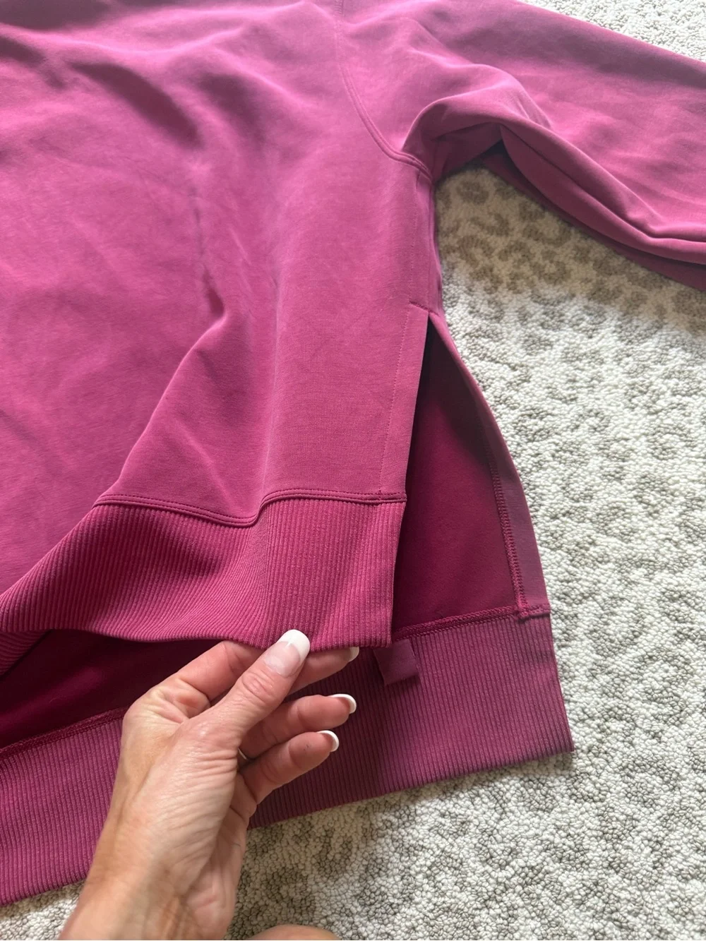 lululemon All Yours Mock Neck Fleece Pullover Brier Rose Size 12